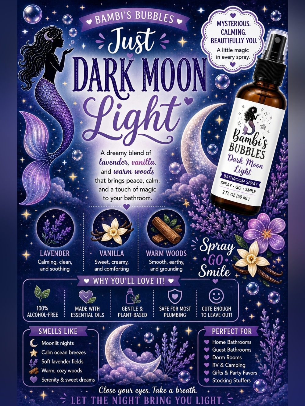 RESTOCKED! Bambi's Bubbles 2oz Bathroom Spray Before You GO! - Picture 6 of 8